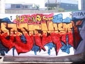 Grafiti karya siswa SMA Negeri 2 Denpasar dipajang untuk dilombakan dalam menyambut HUT ke-51 SMA Negeri 2 Denpasar atau Resman - foto: Koranjuri.com