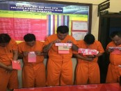 Lima pelaku pengedar narkona diamankan Tim Buser Satuan Reserse Narkoba Polresta Denpasar, Minggu, 26 Februari 2017 - foto: Istimewa