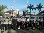 Upacara peringatan HUT Kemerdekaan RI Ke-72 di SMP PGRI 2 Denpasar, Kamis, 17 August 2017 - foto: Koranjuri.com