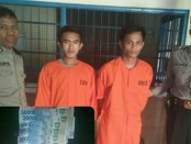 2 pelaku pencurian ponsel yang ditangkap Polsek Denpasar Barat hingga ke Balikpapan, Kalimantan Timur - foto: Istimewa