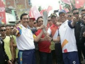 Penyambutan Pawai Obor Asian Games 2018 di Mataram - foto: Ari Wulandari/Koranjuri.com