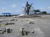Lokasi pembangunan landsekap kawasan/ plaza Pantai Jatimalang - foto: Sujono/Koranjuri.com