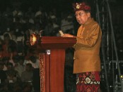 Wakil Presiden Jusuf Kalla membuka Dharma Santi Nasional 2019 di Panggung Ardha Candra, Taman Budaya Denpasar, Sabtu, 6 April 2019 - foto: Istimewa