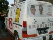 Mobil ambulans berlabel Gerindra yang diamankan polisi saat kerusuhan aksi 22 Mei di Jakarta - foto: Istimewa