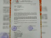 Surat penundaan persertifikatan tanah ayahan desa yang dikeluarkan oleh Desa Adat Gianyar - foto: Catur/Koranjuri.com