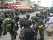 Satuan Yonif Raider 900/Satya Bhakti Wirottama yang akan bertugas sebagai pengamanan perbatasan di Papua - foto: Istimewa