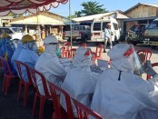Suasana rapid test yang terlihat sepi di lokasi relokasi Pasar Gianyar di Kelurahan Samplangan, Jumat (12/6/2020) pagi - foto: Catur/Koranjuri.com