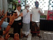 Paslon Calon Walikota dan Wakil Walikota Denpasar nomer urut 2 AMERTA menyambangi Pasar Laiz, di Sekar Jepun, Jalan Sedap Malam, Denpasar - foto: Istimewa