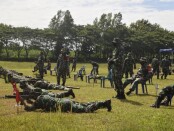 Asah kemampuan, 595 anggota Kodim 0708 Purworejo ikuti latihan menembak senjata ringan (latbakjatri) Triwulan 1 Tahun 2021 di Lapangan Tembak Besole, Kecamatan Bayan, Purworejo, Selasa (16/03/2021) - foto: Sujono/Koranjuri.com