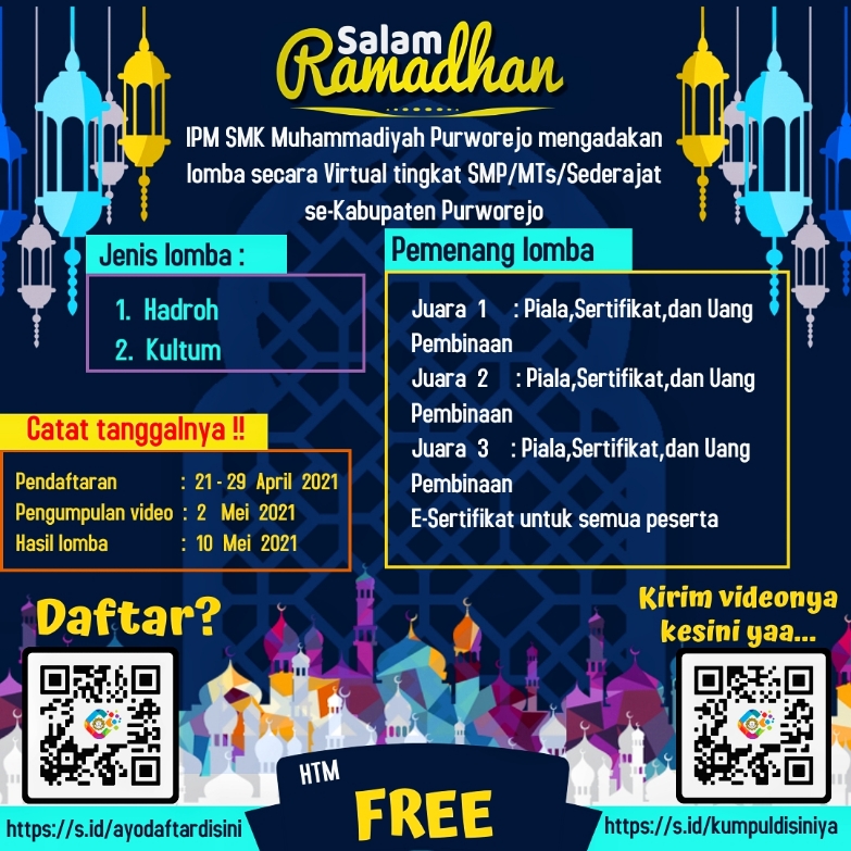 Lomba Virtual Hadroh dan Kultum SMK Muhammadiyah Purworejo - Istimewa