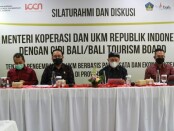 Silaturahmi dan diskusi dengan Gabungan Industri Pariwisata Indonesia (GIPI) Provinsi Bali/Bali Tourism Board. Dalam diskusi yang berlangsung di Ruang Pertemuan Kantor BTB Bali, Selasa (8/6/2021) - foto: Istimewa