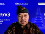 Kepala Perwakilan wilayah Bank Indonesia (KPwBI) Provinsi Bali Trisno Nugroho dalam webinar SURYA (Survey Bicara) dengan topik 'Memperkuat Resiliensi Dunia Usaha di Era PPKM', Kamis, 15 Juli 2021 - foto: Istimewa
