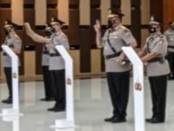 Kapolri Jenderal Listyo Sigit Prabowo resmi melantik 7 Kapolda dalam serah terima jabatan (sertijab) kenaikan pangkat di Gedung Rupatama Mabes Polri, Rabu (29/12/2021) - foto: Istimewa