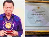 Pemprov Bali meraih penghargaan dalam Anugerah Meritokrasi KASN 2021 dengan menyandang predikat sangat baik - foto: Istimewa