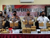 Polres Metro Bekasi Kota menangkap 3 tersangka dalam kasus peredaran narkoba jenis ganja seberat 31 kg - foto: Istimewa