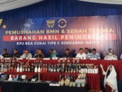 Bea dan Cukai Tipe C Soekarno-Hatta memusnahkan barang bukti penindakan kepabeanan senilai Rp 3 miliar - foto: Istimewa