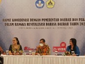 Balai Bahasa Provinsi Bali menggelar Rapat Koordinasi Antarinstansi dalam rangka Implementasi Model Pelindungan Bahasa Daerah di Ubud, Sabtu, 18 Maret 2023 - foto: Koranjuri.com