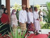 Presiden Joko Widodo bersama Ibu Negara Iriana Joko Widodo dan Gubernur Bali Wayan Koster saat meresmikan fasilitas Kawasan Suci Pura Agung Besakih, Senin, 13 Maret 2023 - foto: Koranjuri.com