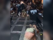Tangkapan layar video dugaan penganiayaan yang viral dengan korban bule perempuan di jalan Kayu Aya, Seminyak, Jumat (14/4/2023) - foto: tangkapan layar