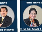 Rektor ITB STIKOM Bali Dr. Dadang Hermawan dan Walik Rektor II ITB STIKOM Bali Dr. Putri Srinadi, S.E, M.M.Kom - foto: Istimewa