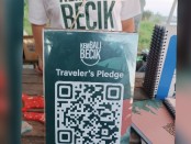 Traveler's pledge yang digagas oleh komunitas Hijau KemBali Becik - foto: Koranjuri.com