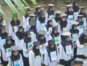 167 mahasiswa baru Institut Agama Islam An Nawawi (IAIAN) Purworejo saat mengikuti kegiatan PBAK (Pengenalan Budaya Akademik dan Kemahasiswaan) tahun 2023 - foto: Koranjuri.com