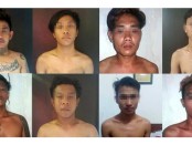 8 pelaku begal yang diamankan polsek Denpasar Barat - foto: Istimewa