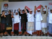 2 Paslon Gubernur dan Wakil Gubernur Bali menggelar deklarasi kampanye damai di kantor KPU Provinsi Bali, Minggu, 18 Februari 2018 - foto: Istimewa