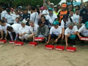Pelepasan 1.000 tukik di pantai Kuta saat acara 'Menghadap Laut' yang menjadi pre event Our Ocean Conference yang diadakan di Nusa Dua Bali 29-30 Oktober 2018 - foto: Istimewa
