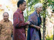 Presiden Joko Widodo bersama Direktur Manager IMF Christine Lagarde di Bali Sofitel, Kamis, 11 Oktober 2018 - credited: World Bank