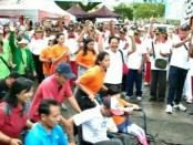 Pemerintah Kota Denpasar menggelar jalan santai memperingati Hari Disabilitas Internasional, Jumat (7/12/2018)  di Lapangan Lumintang Denpasar - foto: Istimewa