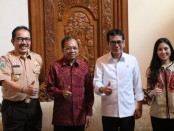 Ki-ka: Wagub Bali Tjokorda Oka Artha Ardhana Sukawati, Gubernur WAYAN Koster, Menparekraf Wishnutama Kusubandio dan Wamenparekraf Angela Tanoesudibjo - foto: Istimewa