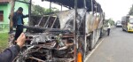 Terlibat Kecelakaan, Bis Putera Mulya Terbakar