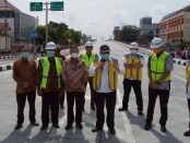 Menteri PUPR Basuki Hadimuljono meresmikan Flyover Purwosari sepanjang 700 meter di Jalan Slamet Riyadi, Solo, Jawa Tengah, Sabtu (13/2/2021) - foto: Istimewa