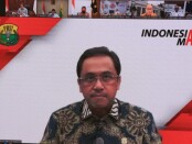 Ketua Umum PBSI Agung Sampurna saat memberikan keterangan secara virtual melalui zoom meeting terkait kejuaraan olahraga bertajuk 'Indonesia Festival Badminton' yang diselenggarakan di Bali November 2021 - foto: Istimewa