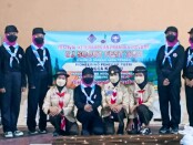 Tim Sangga Penegak Kartini dari SMKN 3 Purworejo, berhasil meraih juara satu dalam Festival Ketrampilan Pramuka Inovatif tahun 2021 yang diselenggarakan oleh Kwarda Jateng - foto: Sujono/Koranjuri.com