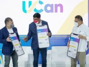 Indosat Ooredoo Hutchison dan PT Bank QNB Indonesia Tbk mengumumkan kemitraan dan peluncuran produk baru UCan, yang merupakan pinjamam digital - foto: Istimewa