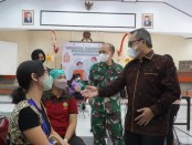 Vaksinasi booster yang difasilitasi Bank Indonesia dan kalangan Perbankan di area Komando Resor Militer 163/Wira Satya, Jumat, 4 Februari 2022 - foto: Istimewa