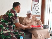 Danrem 074/Warastratama Kolonel Inf Achiruddin bertemu pendiri Ponpes Al Mukmin Ngruki, Sukoharjo, Jawa Tengah, dalam persiapan upacara HUT Ke-77 RI di Ponpes Al Mukmin - foto: Istimewa
