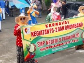 Mengakhiri kegiatan P5 tema Gaya Hidup Berkelanjutan, SMPN 9 Purworejo menggelar karnaval, Kamis (15/12/2022) - foto: Sujono/Koranjuri.com