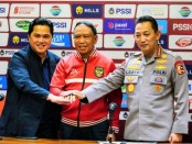 Kapolri Jenderal Sigit Listyo Prabowo bersama Ketua PSSI terpilih Erick Thohir - foto: Istimewa